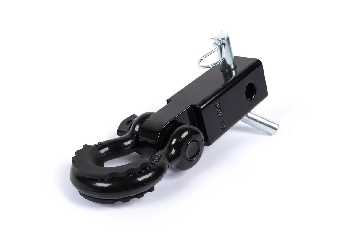 Crawltek Revolution - D-Ring Shackle Hitch Receiver with Isolator - Black product image