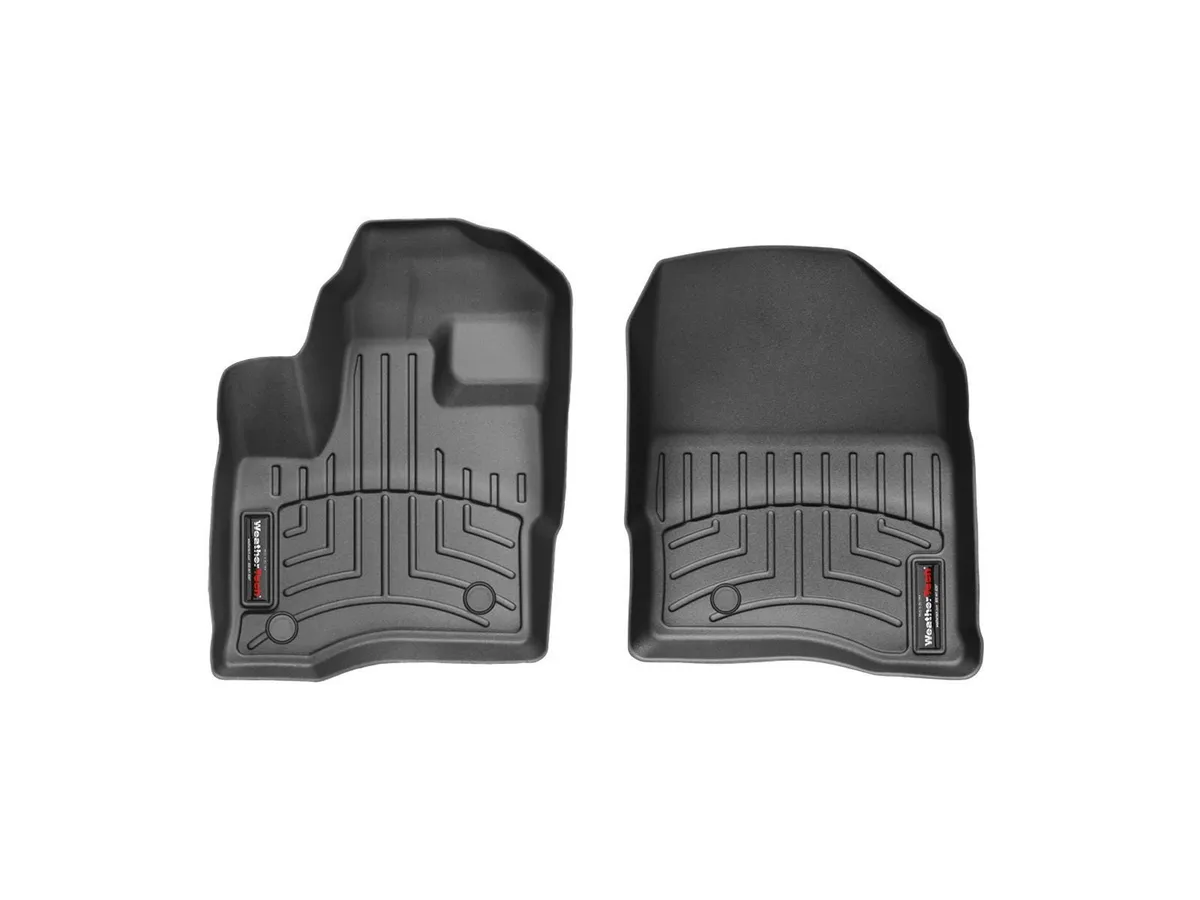 2010 + Ford Taurus Black Front FloorLiner Fits vehicles with two retention knobs on ther drivers side / 2011 + Lincoln MKS Black Front FloorLiner Fits vehicles with two retention knobs on ther drivers side product image