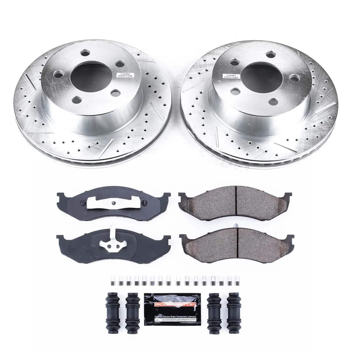 Z23 Evolution Sport Upgrade Kit: Drilled/Slotted Rotors; Carbon-Fiber Ceramic Pads W/Hardware product image