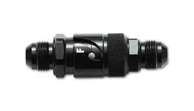 Vibrant Performance Quick Release Fitting; -6AN; 1200 PSI Maximum Operating Pressure; 6061 Aluminum; Black Anodized; Dry Break;