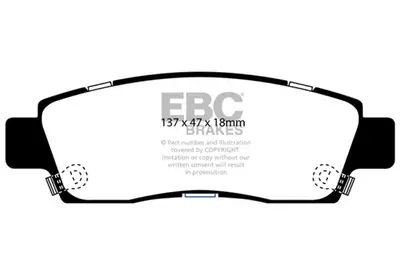EBC Brakes S8 Kits Orangestuff and GD Rotors; Rear; FMSI Pad No. D883; Vented; 6 Bolt Holes; 331mm Dia.; 53.4mm Height; 20mm Thick; 75.6mm Center Hole Dia.;