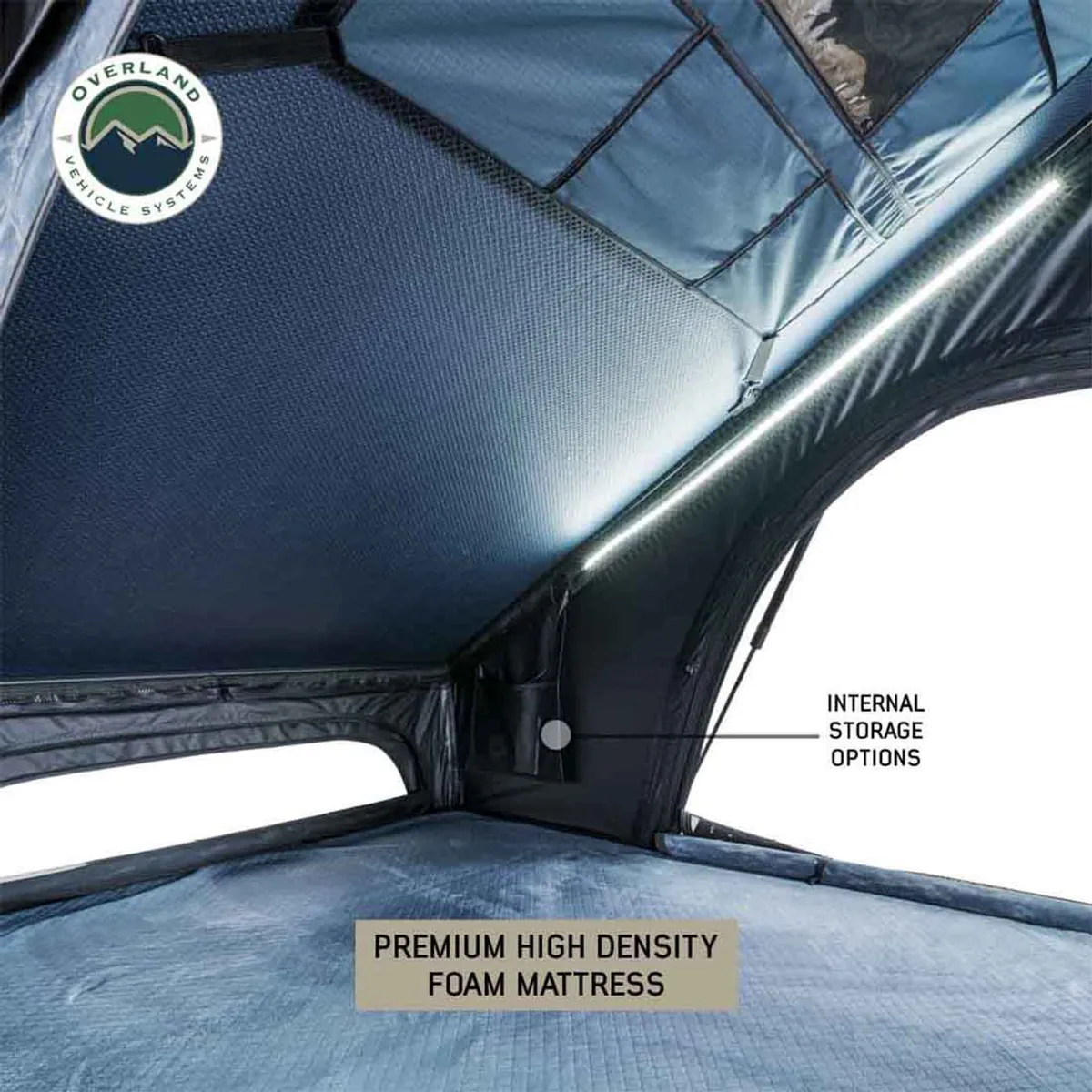 XD Lohtse - Clamshell Aluminum Roof Top Tent, 2 Person, Grey Body and Black Rainfly Overland Vehicle Systems product image