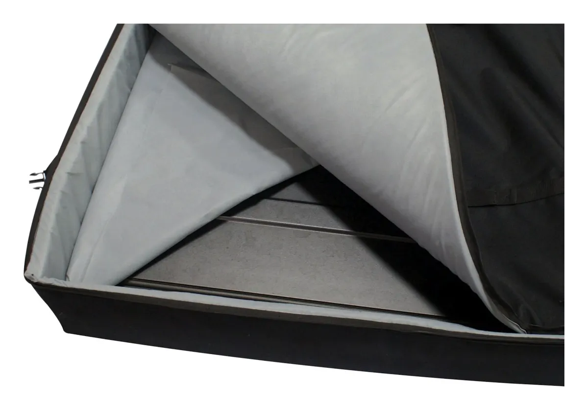 Crown Automotive Jeep Replacement 2007-2011 Wrangler JK 2-Door or 4-Door model; Heavyweight durable canvas storage bag; Dual compartments with soft inner flaps - keeps panels from scratching; Stores flat behind rear seat in 4-door models and vertically in 2-door models