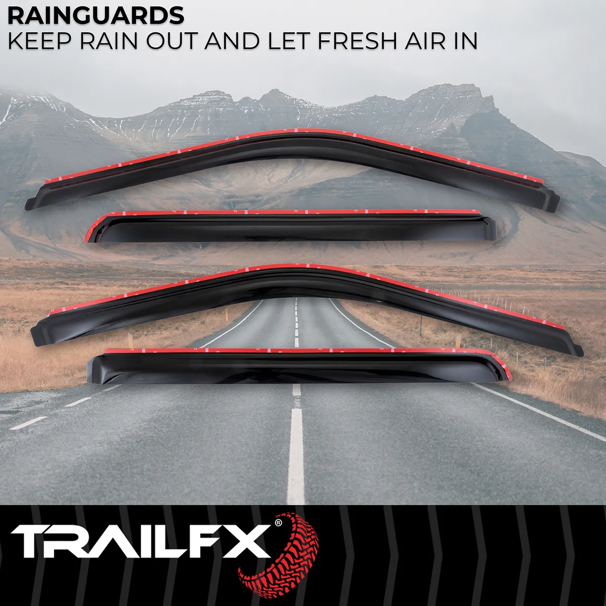 Tfx Inchannel Wndw Vents Smoke 4pc product image