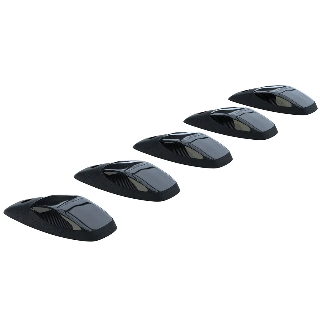 CAB LIGHTS Dodge 19-21 Heavy-Duty 2500 and 3500 5-Piece Set Clear Cab Roof Light Kit with White and Amber Ultra High-Power Strobe LEDs and White or Amber Running Light LEDs product image