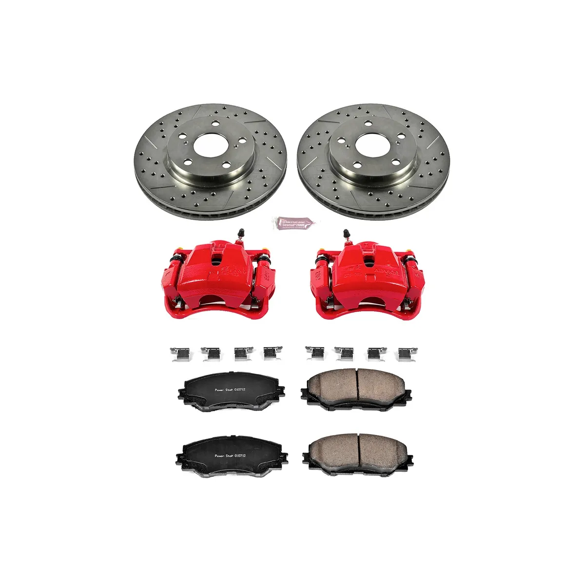 Z23 Evolution Sport Upgrade Kit: Drilled/Slotted Rotors; Carbon-Fiber Ceramic Pads; Powder Coated Calipers product image