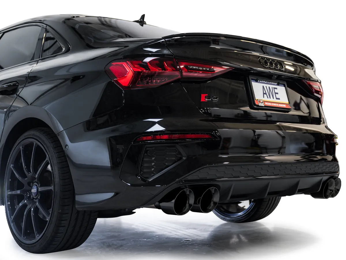 AWE Track Edition Exhaust for Audi 8Y S3 - Chrome Silver Tips product image
