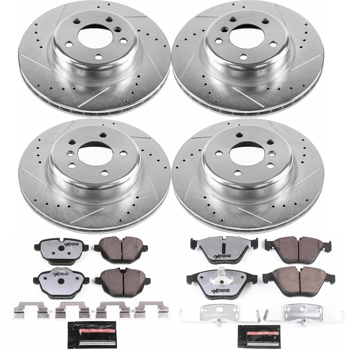 Z26 Street Warrior Upgrade Kit: Drilled/Slotted Rotors; Carbon-Fiber Ceramic Pads W/Hardware; Pad Sensors product image