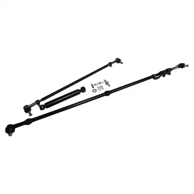 Crown Automotive Jeep Replacement Black Steering Kit w/ Lhd;complete Steering Kit;includes All 4 Tie Rod Ends, Adjusters w/ Hardware, And a Steering Stabilizer