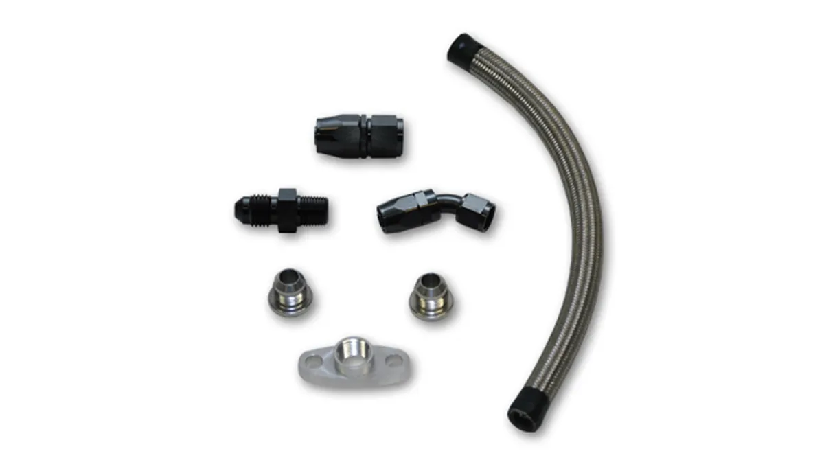 Vibrant Performance - 10283 - Universal Oil Drain Kit for GT series Top Mount turbo setups (20 in. long line) product image