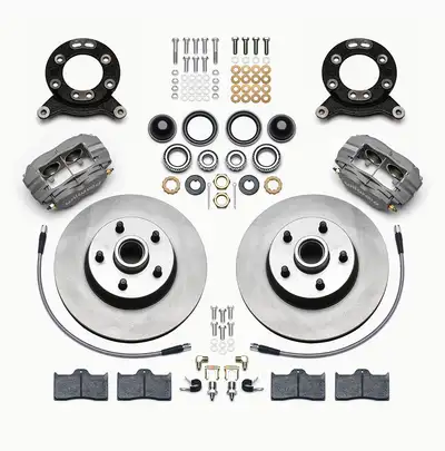 Wilwood Brakes Wilwood FDL-M Front Kit 11.30in 1 PC RotorandHub Red 1965-1969 Mustang Disc and Drum Spindle