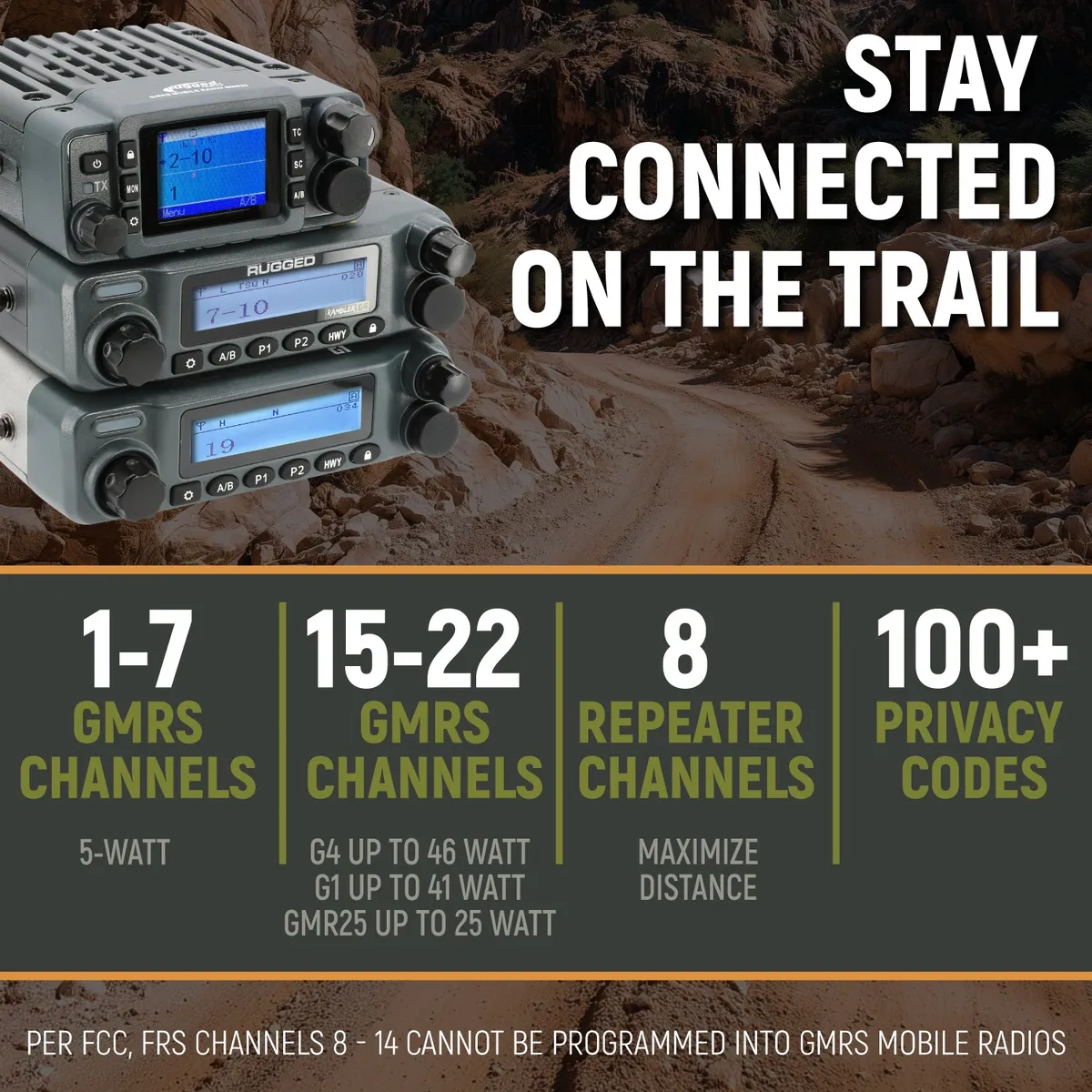 0718 JK 2dr/Jku 4dr/Tj/Lj Jeep Wrangler & Rubicon Twoway Gmrs Mobile Radio Kit product image