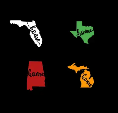 Hect Creations Home State Decal for Jeep