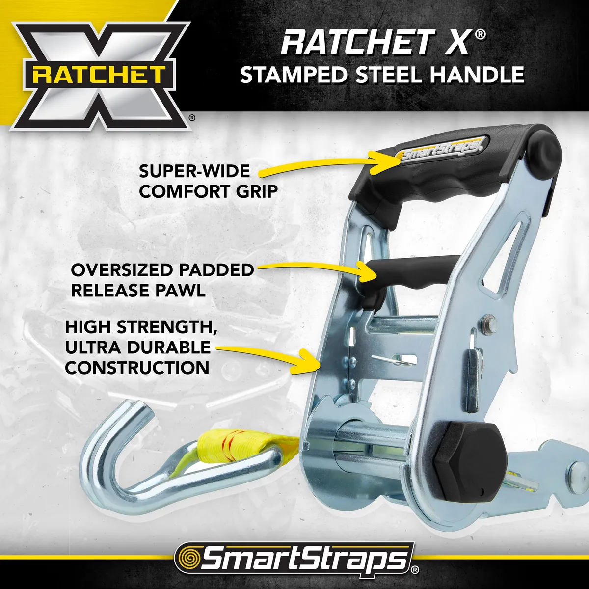 14ft 5000lb Ratchetx Ratchet Tie Down 2 pk Yellow product image