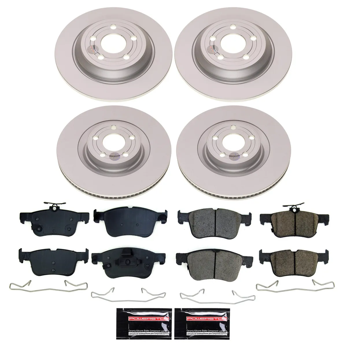 Z17 Geomet Coated Rotor Kit: Genuine Geomet Fully Coated Rotors; Ceramic Pads W/Hardware product image