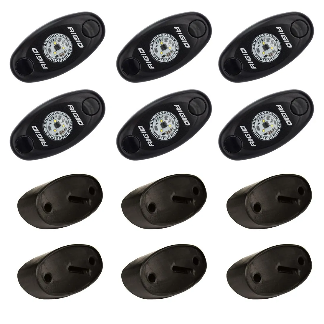 RIGID A-Series LED Universal Rock Light Kit, High Power Cool White, Set Of 6 product image