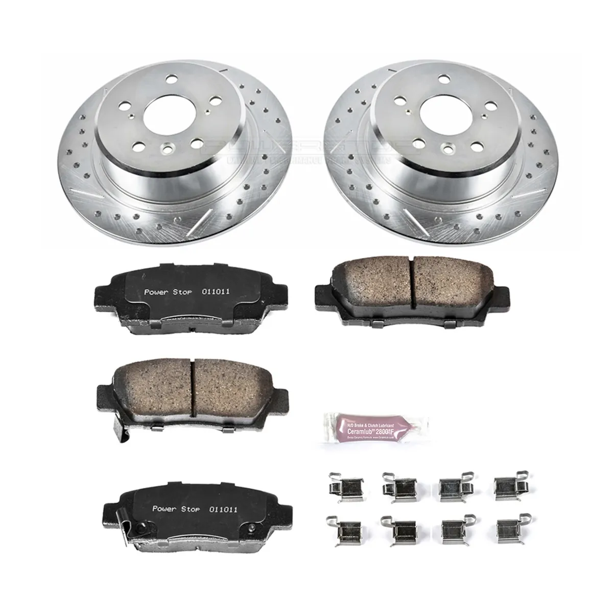 Z23 Evolution Sport Upgrade Kit: Drilled/Slotted Rotors; Carbon-Fiber Ceramic Pads W/Hardware product image