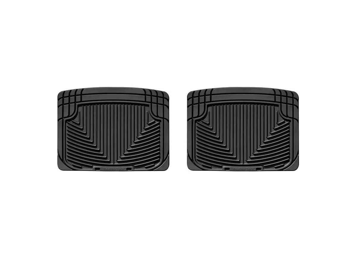 1997 - 1999.5 Acura CL Black Rear Rubber Mats / 1999 - 2007 Classic Chevrolet Silverado Extended Cab Black Rear Rubber Mats No fit: 2007 new body style / 1982 - 1994 Chevrolet Cavalier Coupe/Z-24 Black Rear Rubber Mats product image