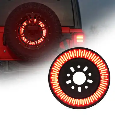 LED Factory Mart Spare Tire 3rd Brake LED Light for 07-18 Jeep Wrangler JK JKU