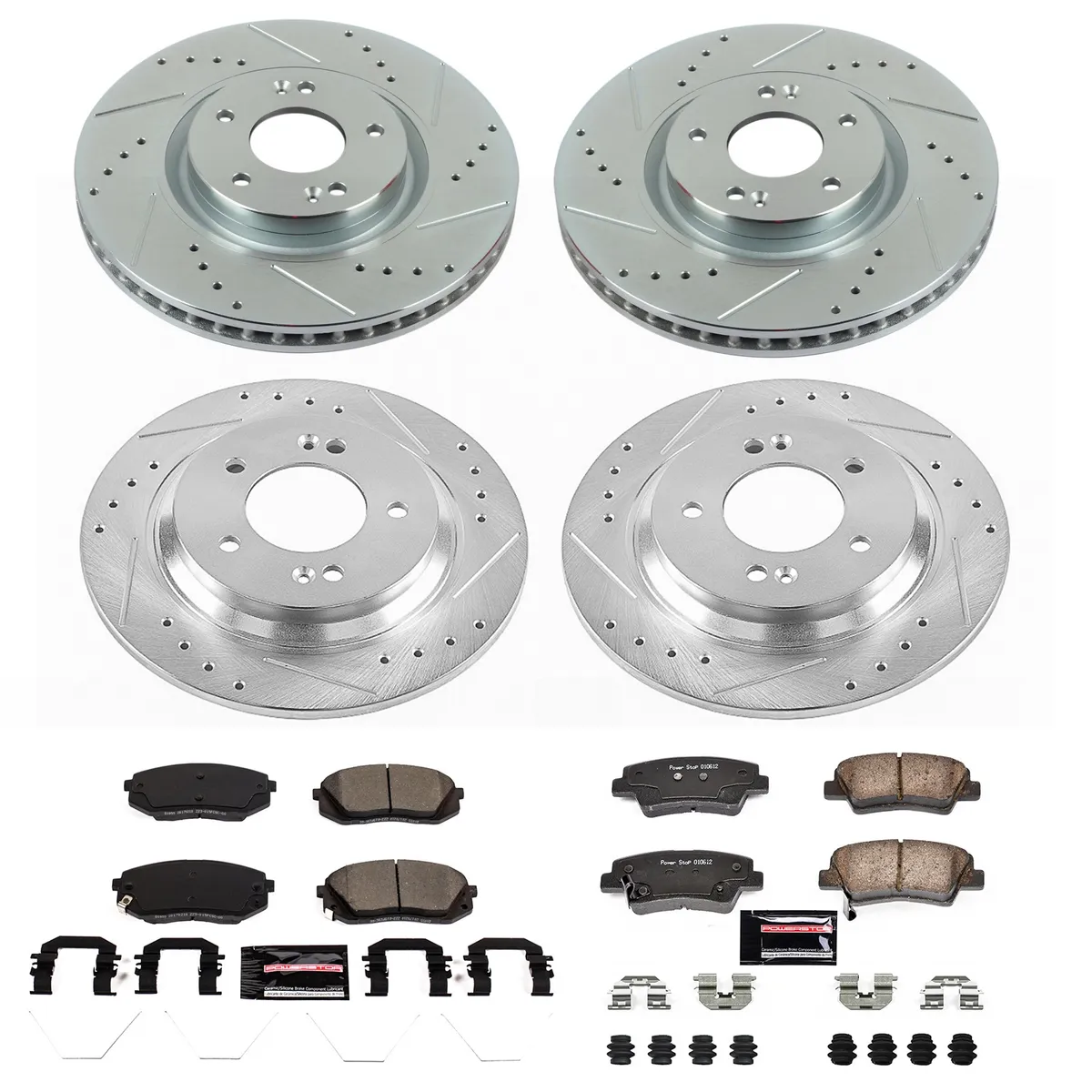 Z23 Evolution Sport Upgrade Kit: Drilled/Slotted Rotors; Carbon-Fiber Ceramic Pads W/Hardware product image