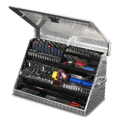 Montezuma 30in x 15in Triangle Toolbox Aluminum Brite