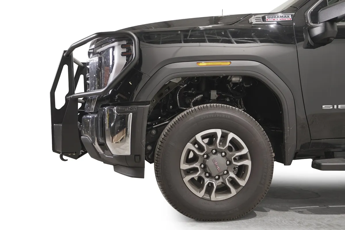 24c Sierra 2500/3500 HD Winch Mount W/Full Grill Guard Frnt Bumper Matte Finish product image