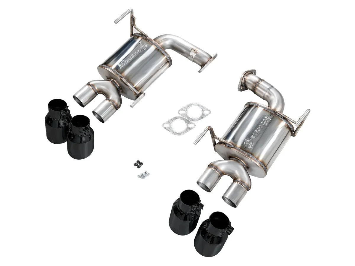 AWE Track Edition Axleback Exhaust for VB Subaru WRX - Diamond Black Tips 3020-43424 product image