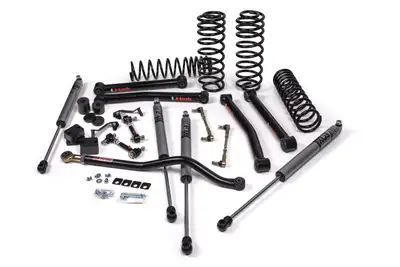 JKS 2018-2024 Jeep Wrangler JL J-Konnect 3.5 Inch Lift Kit 4 Door w/Fox 2.0 Performance Series Shocks Standard Rate Coils JSPEC
