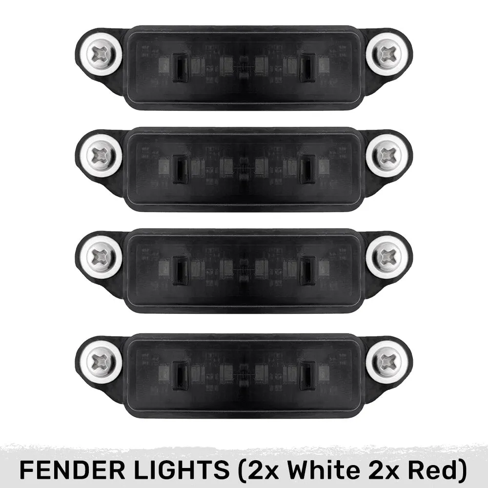 Dodge 21-25 RAM 1500 Trx 7-Pc Fender & Hood Light Kit Smoked Lens White or Amber LED Running Lights w/ Startup Light Sequence - Multiple Options product image
