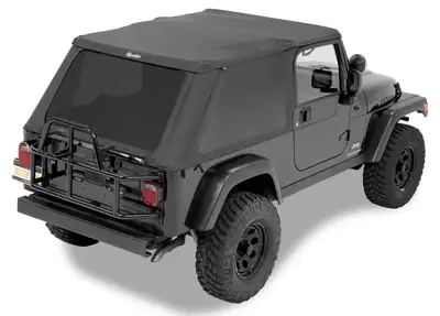 Bestop Trektop Slantback Soft Top For Jeep 2004-2006 Wrangler TJ Black Diamond Bestop