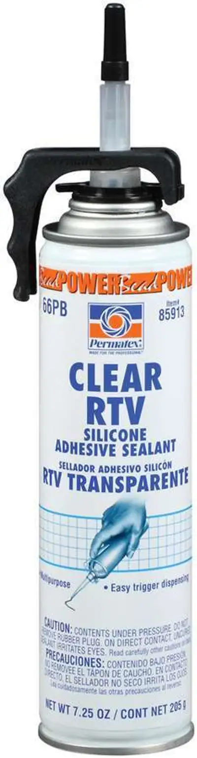 Permatex Clear Rtv Silicone Adhesive Sealant 7.25oz Can