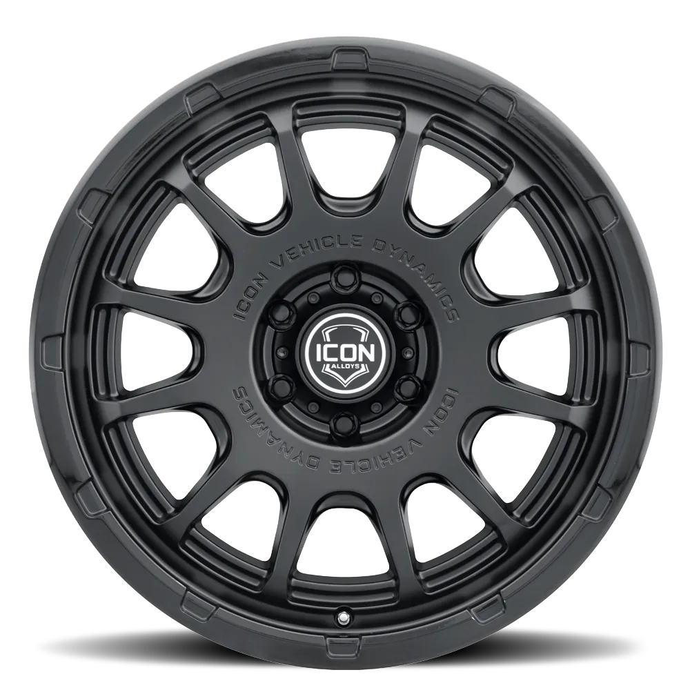 ICON ALLOYS | Rancho | Double Black | Silver Machined/Gloss Black Lip | Satin Bronze / Gloss Black Lip product image