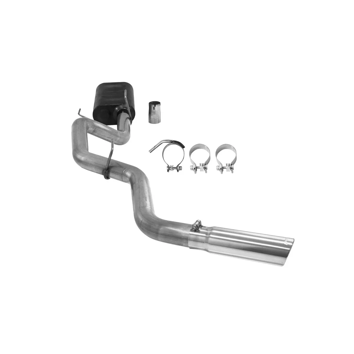 Flowmaster 04-05 Dodge Ram 1500 5.7L Hemi V8 All WB Cat-back 50 Series HD Muffler Mandrel Bent 3in. 16 guage Tubing 3.5in.Polished T304 Stainless Steel Tip SOS American Thunder 409S Stainless Steel