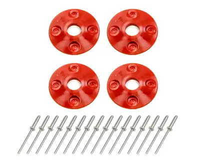 Dominator Race Body Scuff Plate Plastic 4pk Red
