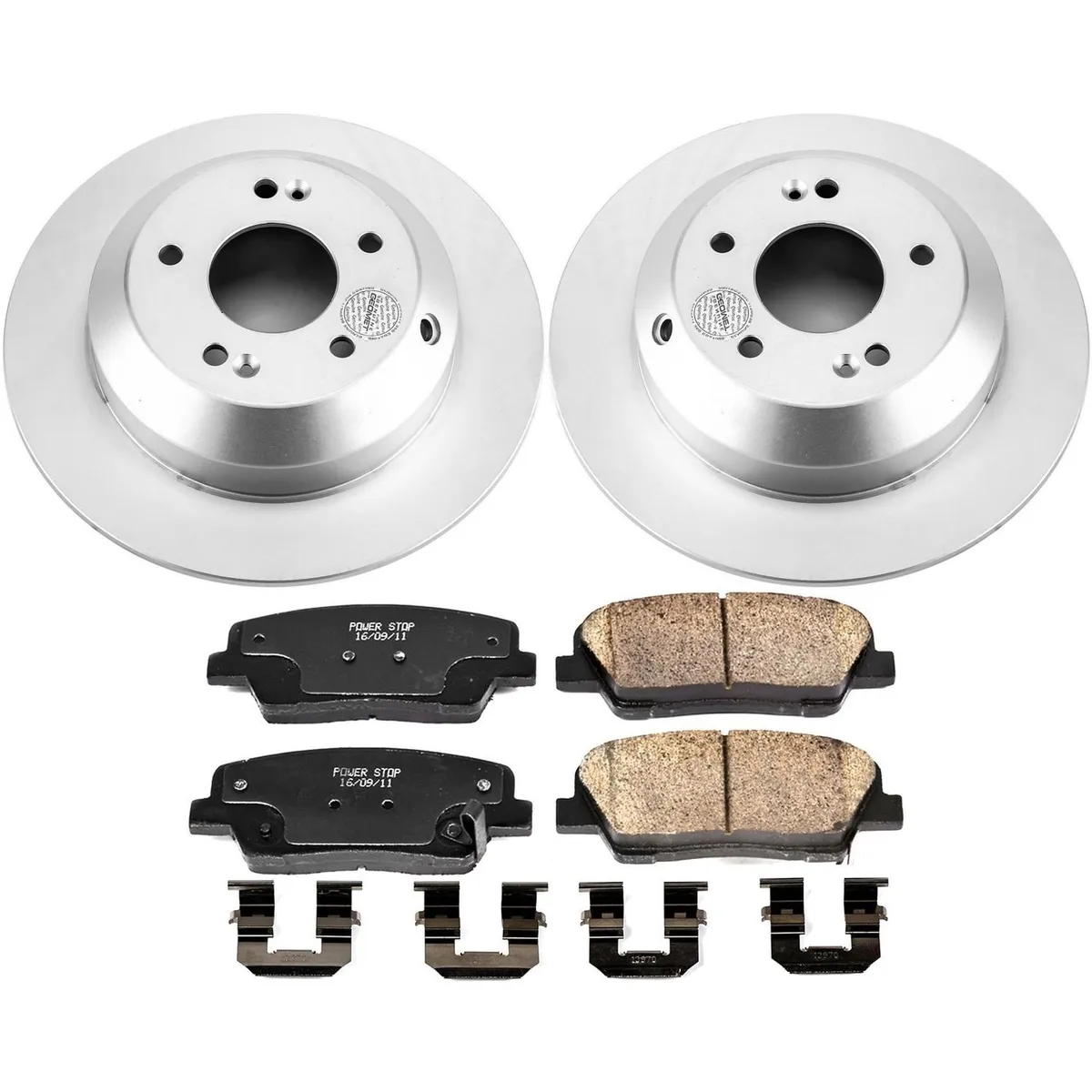Z17 Geomet Coated Rotor Kit: Genuine Geomet Fully Coated Rotors; Ceramic Pads W/Hardware product image