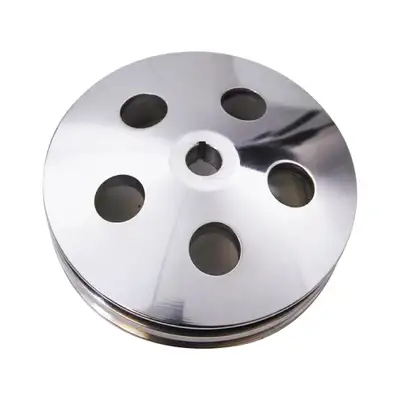 Racing Power Company Polished Aluminum GM 2V Power Steering Pulley