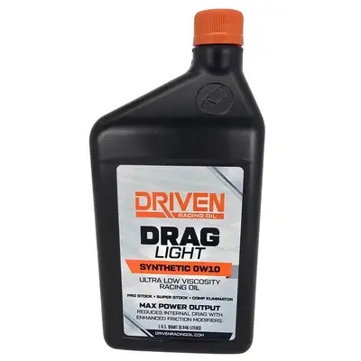Driven Racing Oil Drag Light SAE 0W-10 | Case (12 Quarts)