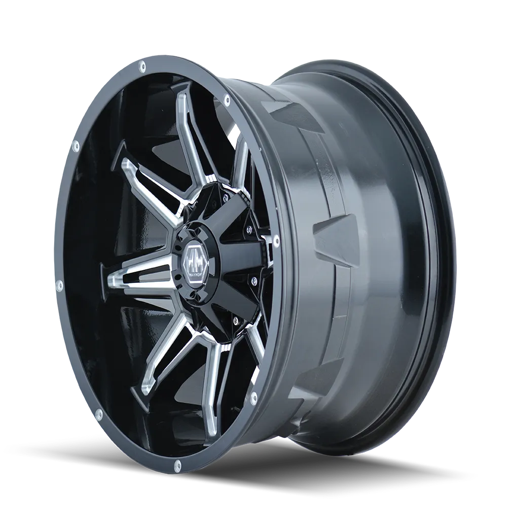 Mayhem Offroad Wheels Rampage 8090 BK 20x9 Milled Spokes Black 18 Off Set 8 Lug 5.71 BSM 124.1 Bore Cast Aluminum product image
