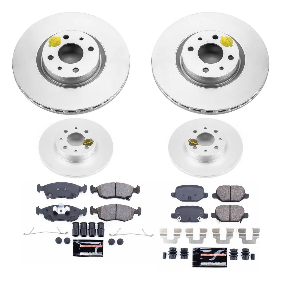 Z23 Sport Geomet Coated Rotor Kit For European Vehicles: Genuine Geomet Fully Coated Rotors; Carbon-Fiber Ceramic Pads W/Hardware product image