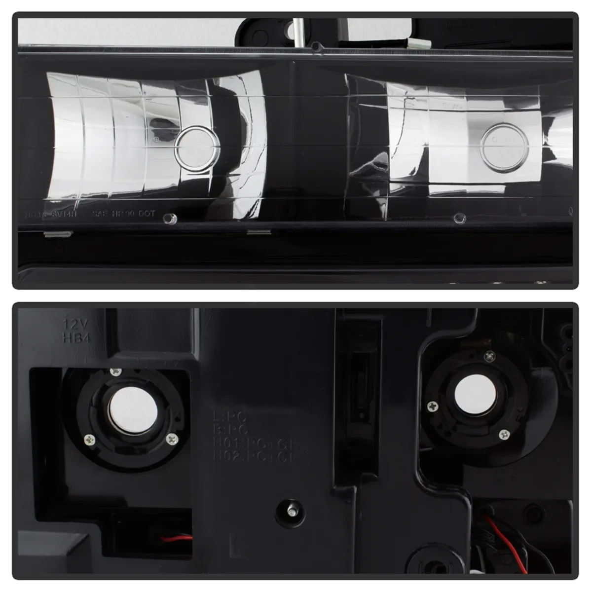 XTune Bumper Headlights/Corner Lights; LED; Not For Use w/Sealed Beam Headlights; Black; product image