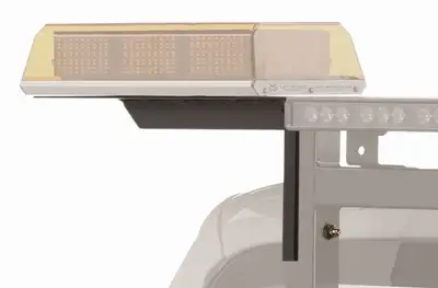 RealTruck Backrack Light Brkt 16''x7'' Rectangular Base, Drivers/Passenger Side Fasteners Incld
