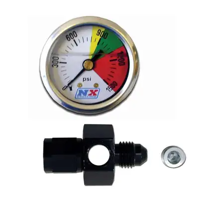 Nitrous Express Nitrous Express - N2o Flo-Thru Pressure Gauge (0-1500 Psi) 4an - 15509