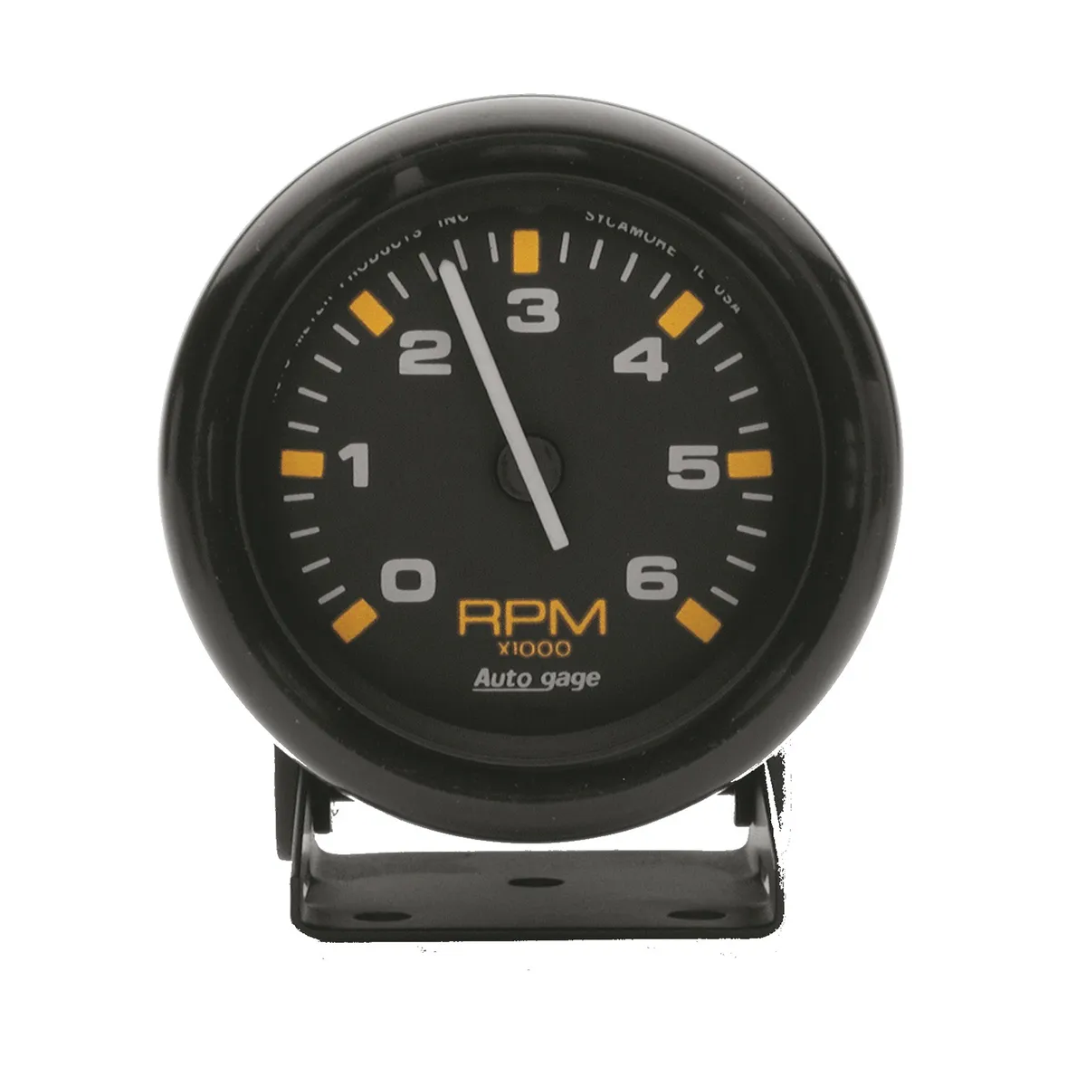 Gauge, Tachometer, 2 3/4", 6k RPM, Pedestal, Blk Dial Blk Case, AutoGage product image