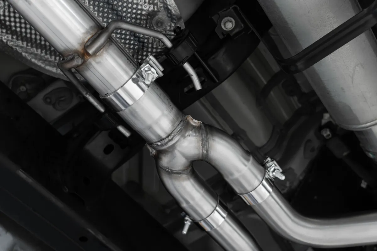 Armor Pro Cat Back Exhaust System; 3 in. Tubing; Single Side; T304 Stainless Steel; 4 in. Dual Wall Angle Cut Tip; product image