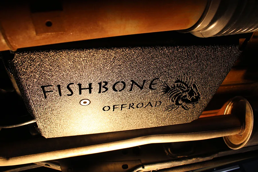 Jeep JK EVAP Canister Skid Plates 07-11 Wrangler JK Steel Black Textured Powdercoat Fishbone Offroad product image