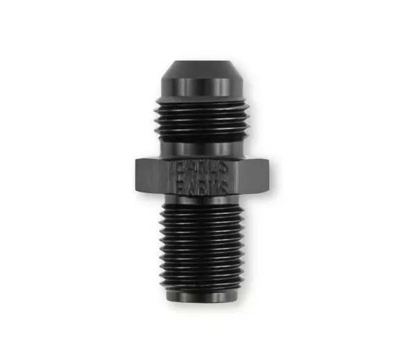 Earl's 1/2"-20 Inverted Flare Male w/ Long Thread to AN -6 Male Adapter Fitting - Black Anodized Aluminum product image