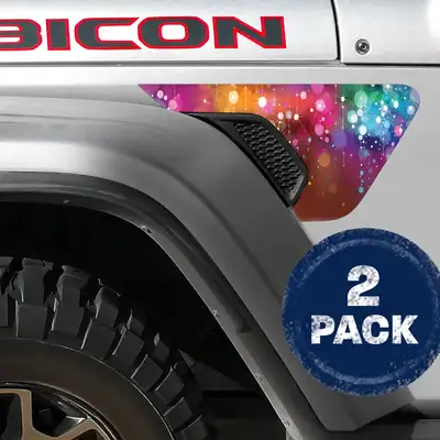 Under The Sun Inserts Fuzzy Lights 2pc Vinyl Fender Decal