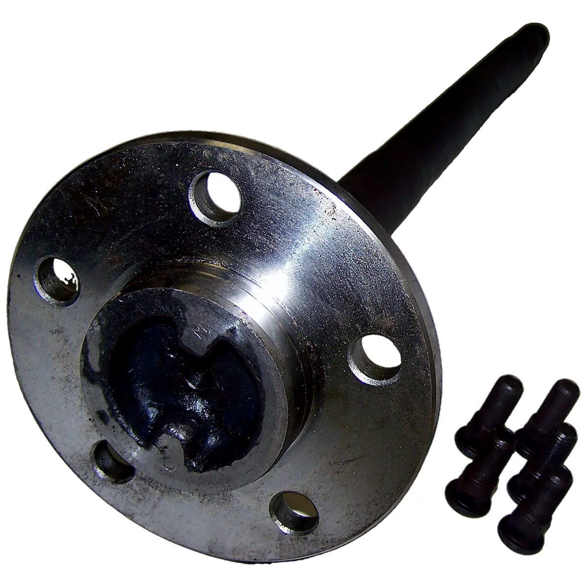 1992-2001 XJ Cherokee MJ Comanche;1993-1995 YJ Wrangler;1993-1996 ZJ Grand Cherokee w/ Drum Brakes;1997-2002 TJ Wrangler;w/ Dana 35; Right Axle Shaft; 29" Long 27 Spline; 4340 High Strength Alloy Steel; Includes (1) 44217 Tone Ring & (5) 83503053 Studs product image