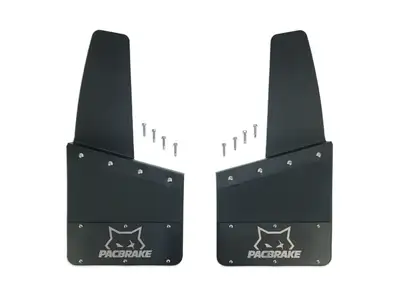 Pacbrake Pacbrake Kickback Mud Flap Set Universal Black Powder Coated 12 w x 12 l Hp10580-12-12