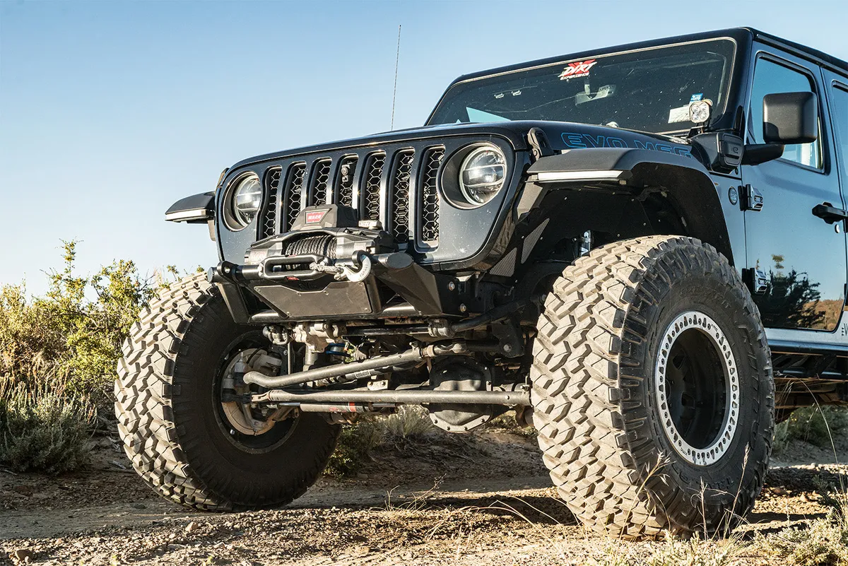 EVO Manufacturing KSPEC Pre Runner Front Winch Tube Bumper - Raw - JT/JL/JK product image
